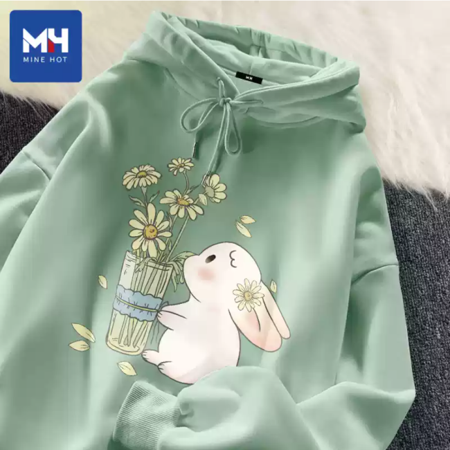 Light Green Hoodie for Lady XS to XXXL