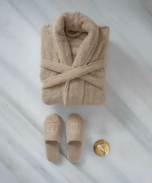 Bathrobe and slippers gift set