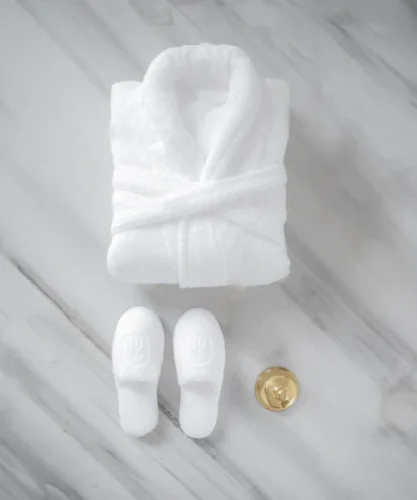 Bathrobe and slippers gift set