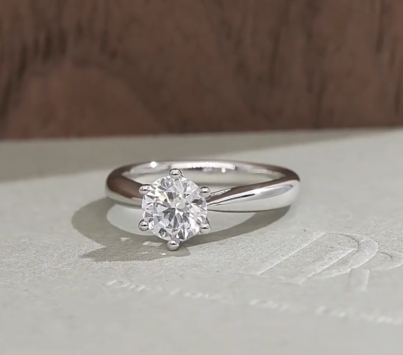 DR Diamond Ring -18K True Love Engagement Ring