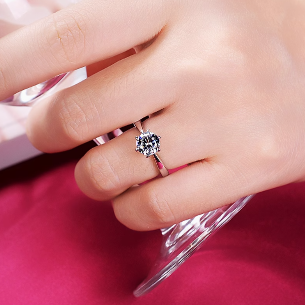 18K Diamond Ring - True Love Engagement Ring