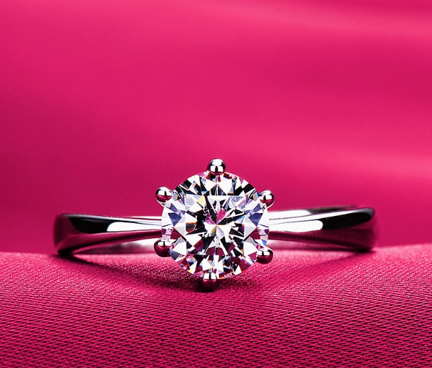 18K Diamond Ring - True Love Engagement Ring