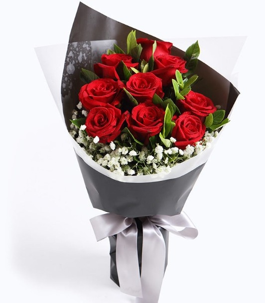 Corolla Red Rose (9 stems)