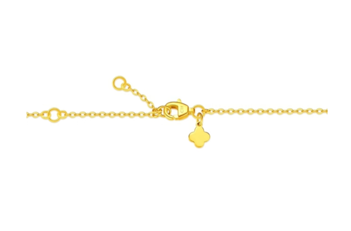 Bows and stars gold-plated gold necklace 4.5g