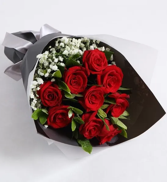 Corolla Red Rose (9 stems)