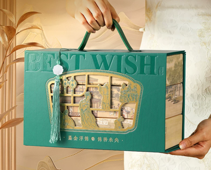 Su-style puff pastry mooncake gift box - Mid-Autumn Festival gift, souvenir, food, pastry, gift item