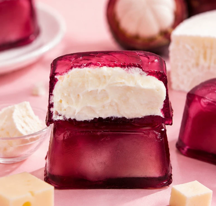 Mangosteen Cheese Ice-Pan Mooncake, Fruit Cheese Mooncake