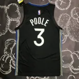 2020 Warriors POOLE #3 Black Grey Top Quality Hot Pressing NBA Jersey