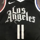 Clippers WALL #11 Black Top Quality Hot Pressing NBA Jersey