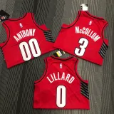 Trail Blazers McCOLLUM #３Red Trapeze Edition Top Quality Hot Pressing NBA Jersey