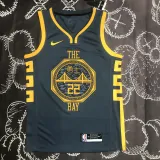 2018 WARRIORS WIGGINS #22 Black Gray Top Quality Hot Pressing NBA Jersey