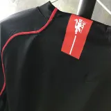 2007-2008 Man Utd Away Black long sleeve Retro soccer jersey (长袖)