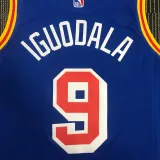 WARRIORS IGUODALA #9 Blue 75th Anniversary Retro NBA Jersey
