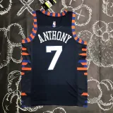KNICKS ANTHONY #7 Black Top Quality Hot Pressing NBA Jersey