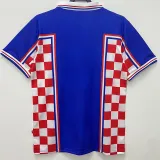 1998 Croatia Away Blue Retro Soccer Jersey