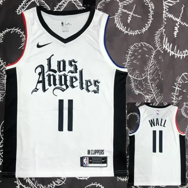 Clippers WALL #11 White Top Quality Hot Pressing NBA Jersey