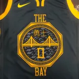 2018 WARRIORS PAYTON II #0 Black Gray Top Quality Hot Pressing NBA Jersey