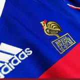 1998 ZIDANE #10 France Home Retro Soccer Jersey(右胸带小字)