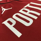 Trail Blazers McCOLLUM #３Red Trapeze Edition Top Quality Hot Pressing NBA Jersey