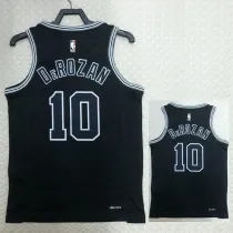 2022-23 SA Spurs DEROZAN #10 Black Top Quality Hot Pressing NBA Jersey (Retro Logo)