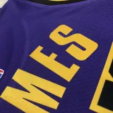2022-23 LAKERS JAMES #23 Purple Top Quality Hot Pressing NBA Jersey (Trapeze Edition)
