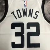 2022-23 TIMBERWOLVES TOWNS #32 White City Edition Top Quality Hot Pressing NBA Jersey