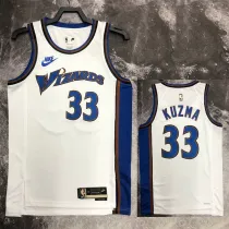 2022-23 Wizards KUZMA #33 White Top Quality Hot Pressing NBA Jersey (Retro Logo)