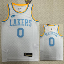 2022-23 LAKERS WESTBROOK #0 White Top Quality Hot Pressing NBA Jersey (Retro Logo)