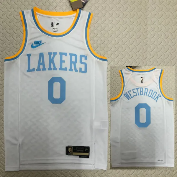 2022-23 LAKERS WESTBROOK #0 White Top Quality Hot Pressing NBA Jersey (Retro Logo)