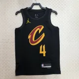 2022-23 Cleveland Cavaliers MOBLEY #4 Black Top Quality Hot Pressing NBA Jersey (Trapeze Edition)
