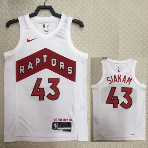 2022-23 Raptors SIAKAM #43 White Top Quality Hot Pressing NBA Jersey