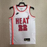 2022-23 Heat BUTLER #22 White Top Quality Hot Pressing NBA Jersey (Retro Logo)
