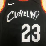 2022-23 Cleveland Cavaliers JAMES #23 Black City Edition Top Quality Hot Pressing NBA Jersey