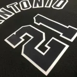 2022-23 SA Spurs DUNCAN #21 Black Top Quality Hot Pressing NBA Jersey (Retro Logo)