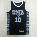 2022-23 SA Spurs DEROZAN #10 Black Top Quality Hot Pressing NBA Jersey (Trapeze Edition)