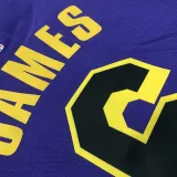 2022-23 LAKERS JAMES #6 Purple Top Quality Hot Pressing NBA Jersey (Trapeze Edition)