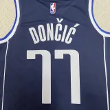 2022-23 Dallas Mavericks DONCIC #77 Blue Top Quality Hot Pressing NBA Jersey (Trapeze Edition)