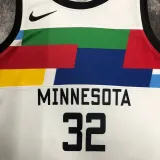 2022-23 TIMBERWOLVES TOWNS #32 White City Edition Top Quality Hot Pressing NBA Jersey
