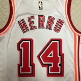 2022-23 Heat HERRO #14 White Top Quality Hot Pressing NBA Jersey (Retro Logo)