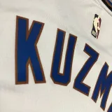 2022-23 Wizards KUZMA #33 White Top Quality Hot Pressing NBA Jersey (Retro Logo)