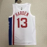 2022-23 Nets HARDEN #13 White Top Quality Hot Pressing NBA Jersey (Retro Logo)