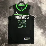 2022-23 TIMBERWOLVES ROSE #25 Black Top Quality Hot Pressing NBA Jersey (Trapeze Edition)