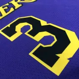 2022-23 LAKERS DAVIS #3 Purple Top Quality Hot Pressing NBA Jersey (Trapeze Edition)
