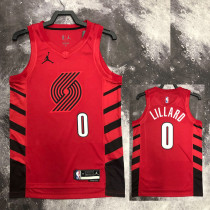 2022-23 TRAIL BLAZERS LILLARD #0 Red Top Quality Hot Pressing NBA Jersey (Trapeze Edition)