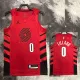 2022-23 TRAIL BLAZERS LILLARD #0 Red Top Quality Hot Pressing NBA Jersey (Trapeze Edition)