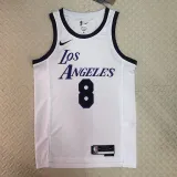 2022-23 LAKERS BRYANT #8 White City Edition Top Quality Hot Pressing NBA Jersey