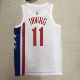 2022-23 Nets IRVING #11 White Top Quality Hot Pressing NBA Jersey (Retro Logo)