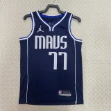 2022-23 Dallas Mavericks DONCIC #77 Blue Top Quality Hot Pressing NBA Jersey (Trapeze Edition)