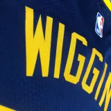 2022-23 WARRIORS WIGGINS #22 Royal blue Top Quality Hot Pressing NBA Jersey (Trapeze Edition)