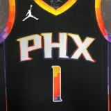 2022-23 SUNS BOOKER #1 Black Top Quality Hot Pressing NBA Jersey (Trapeze Edition)